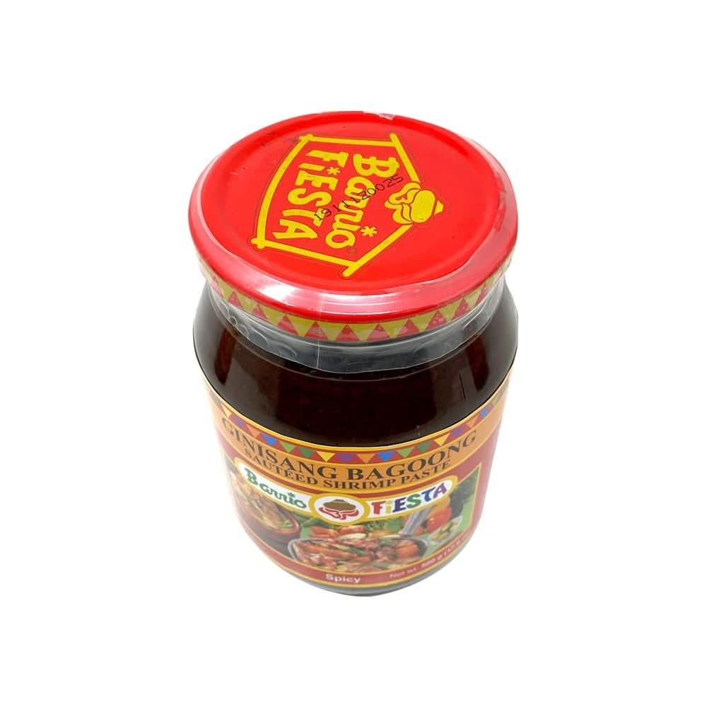 Barrio Fiesta Ginisang Bagoong Sauted Shrimp Paste Spicy Pack of Two 17 Oz Per Jar