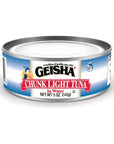 GEISHA Chunk Light Tuna In Water 5ozPack of 24 Canned Skipjack Tuna  No Trans Fat  No Sugar Added  Kosher Certified  Gluten Free  Omega 3  Good Source of Protein