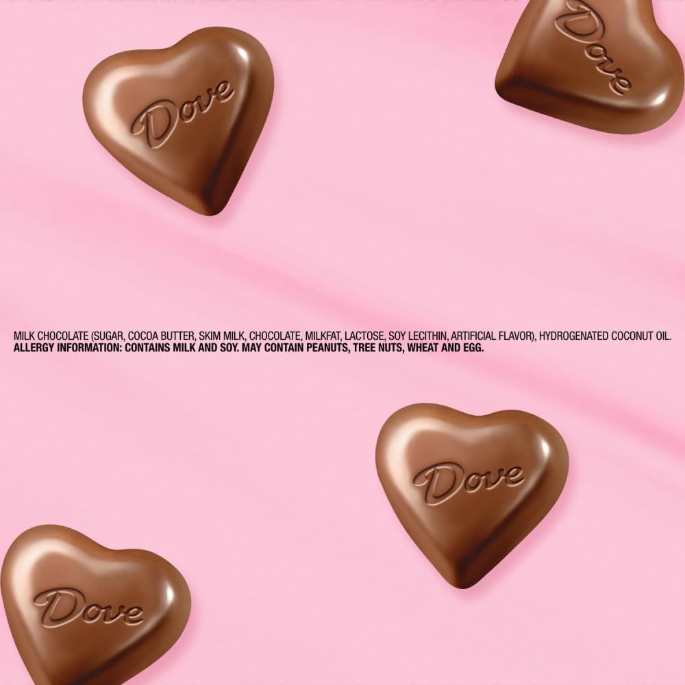 DOVE Milk Chocolate Truffle Valentines Day Chocolate Heart Box Tin 582 oz