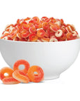 Mini Peach Rings Gummies Sour and Sweet Candy Bulk Pack 2 Pounds