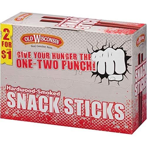 Old Wisconsin Honey Turkey Sausage Snack Sticks Naturally Smoked Ready to Eat High Protein Low Carb Keto Gluten Free Counter Box Pack of 42 Individually Wrapped Sticks