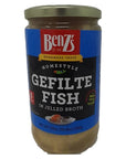 Benzs Jarred Gefilte Fish Home Style Kosher Certified No MSG 24 oz Kosher for Passover