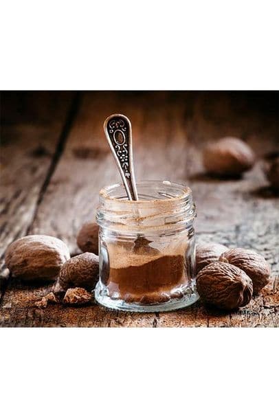 Unpretentious Whole Nutmeg (2 Cup) Reusable Plastic Spice Container, Ideal for Eggnog &amp; Holiday Dishes, Baked Goods, Sweet &amp; Savory Dishes