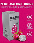 BOLERO  Dragon Fruit Flavored Sugar Free and Low Calorie Powdered Drink Mix Makes 12 Gallon for Strong Flavor or 1 Gallon for Mild Flavor 12 Large Sachets  Europes Favorite Drink Mix