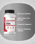 Caffeine Pills 200mg | 100 Tablets | with Green Tea Extract | Non-GMO, Gluten Free Supplement | by Piping Rock