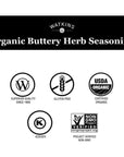 Watkins 1868 Organic Grilling Buttery Herb Seasoning, 3.3 oz (Pack of 1)