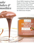 powbab Hazelnut Paste  100 USA Grown Hazelnuts 8 oz Premium Dark Roast Nutty Flavor Sugar Free Hazelnut Spread No Added Sugar Use for Hazelnut Butter or Keto Hazelnut Spread NonGMO Vegan