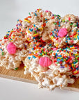 Creative Crispies Birthday Sprinkle Clusters  SmallBatch Handmade Birthday Sprinkle Rice Crispie Treats GlutenFree CornFree Easy Dessert Decadent Gourmet Treats  8 Ounce Pack of 1