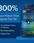 GNC Triple Strength Omega 3 Fish Oil 1000mg, 60 Count, Supports Joint, Skin, Eye, and Heart Health