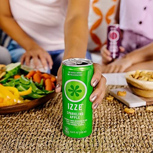 IZZE Sparkling Juice 4 Flavor Variety Pack  No Added Sugars and Preservatives  90 Calories Per Can  Ready Set Gourmet Donate a Meal Program  1 Pack 84oz 24ct 6 of Each Flavor