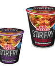 Cup Noodles Stir Fry Noodles in Sauce  King Combo QR code Teryiaki Chicken and Teriyiaki Beef 1 ea