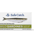 Safe Catch Wild Sardines in Extra Virgin Olive Oil WildCaught Skinless Boneless Sardine Fillets Low Mercury Tested Keto Food Kosher NonGMO Sardines Pack of 6 44oz Tins