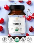 Truvani Vitamin C | USDA Organic | High Absorption, Antioxidant Supplement, Higher Bioavailability Immune System Support | Made with Real Food | 30 Servings