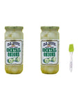 Old South Pickled Cocktail Onions 16 fl oz 2 Pack Bundle with PrimeTime Direct Silicone Basting Brush in a PTD Sealed Bag