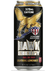 HAWK ENERGY  Premium Sugar Free Energy Drink  12 Pack  LIGHTNING LEMONADE  Focus and Power  1000mg Creatine 320mg Caffeine BCAAs COQ10 B6B12 Taurine and LCarnitine 100 Veteran Owned and Made in the USA