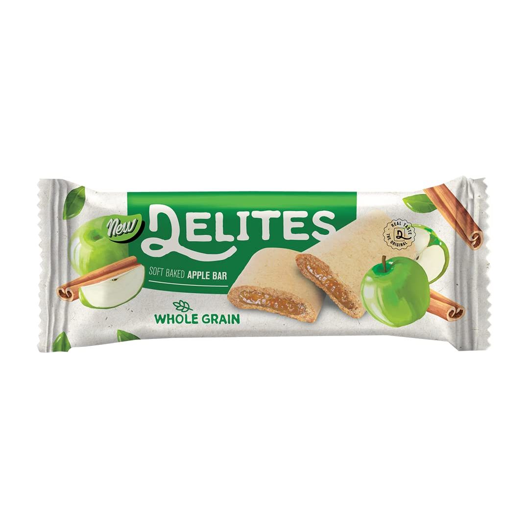 Delites Soft Baked Breakfast Bars Made with Whole Grain Apple Bar 088 Oz Pack of 24  GREAT GIFT CHOICE for friends family students coworkers teens love one classmates