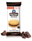 Rip Van Romeos Dark Chocolate Fudge Cookies  Low Sugar Cookies  Healthy Keto Snack  Individual 2 Packs 18 Count