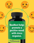 NooMost Mood Support Supplement for Mood Boost, Calm Mind & Body, Stress Response, Energy Supplement - Herbal Adaptogens: Ashwagandha, L Tyrosine, 5 HTP, Passion Flower, 30 Counts