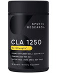 Sports Research CLA - 1250mg with Active Conjugated Linoleic Acid for Men and Women | Non-GMO, Soy & Gluten Free - 95% (90 Softgels)