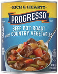 Progresso Beef Pot Roast with Country Vegetables Soup, Rich and Hearty Canned Soup, Gluten Free, 18.5 oz