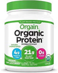 Orgain Organic Vegan Protein Powder Natural Unsweetened  21g of Plant Protein 4g Prebiotic Fiber Low Net Carbs No Lactose Ingredients No Added Sugar NonGMO For Shakes  Smoothies 159 lb