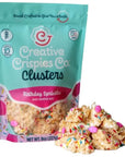 Creative Crispies Birthday Sprinkle Clusters  SmallBatch Handmade Birthday Sprinkle Rice Crispie Treats GlutenFree CornFree Easy Dessert Decadent Gourmet Treats  8 Ounce Pack of 1