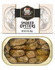 Otter Kingdom Premium Smoked Oysters in Pure Olive Oil 3Ounce Cans Pack of 12