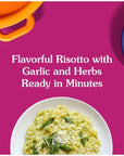 BENS ORIGINAL Risotto Roasted Garlic  Herb Flavored Rice Easy Dinner Side 85 oz Pouch Pack of 12