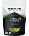 Terrasoul Superfoods Organic Pumpkin Seeds, 2 Lbs - Premium Quality, Shelled, Raw, Unsalted