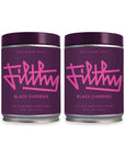 Filthys Italian Amarena Black Cherries Bundle  2x45oz Jars for Irresistible Drinks and Cocktails with Snacktix coaster included 45 Oz Pack of 2