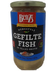 Benzs Jarred Gefilte Fish Home Style Kosher Certified No MSG 24 oz Home Style Kosher For Passover