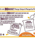 Master of Mixes Mango Daiquiri Margarita Mix Ready to Use 96 oz LowProfile BigBucket Individually Boxed in Ecommerce Protective Packaging