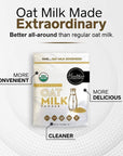 Oat Milk Powder 7oz  Natural and Plant Based Milk with a Clean Formula  GlutenFree Vegan USDA Organic Certified NonGMO Dairy Free and Lactose Free Milk Powder with No Refrigeration Required