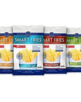 Gourmet Basics Smart Fries Variety Pack - Air Popped Low Calorie Snacks - Gluten Free, Low Fat, non-GMO - Reduced Fat Potato Chips Stres 1oz 4-Flavor Variety Pack (Pack of 24)