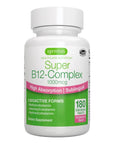 Super B12-Complex 1000mcg, Sublingual Vitamin B12, Methylcobalamin, 180 Servings, Adenosylcobalamin & Hydroxocobalamin, Clean Label, High Absorption Sugar-Free Melts, Vegan, by Igennus