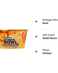 Maruchan Bowl Hot  Spicy Chicken Flavor Ramen Noodles with Vegetables 332 OZ Pack of 12