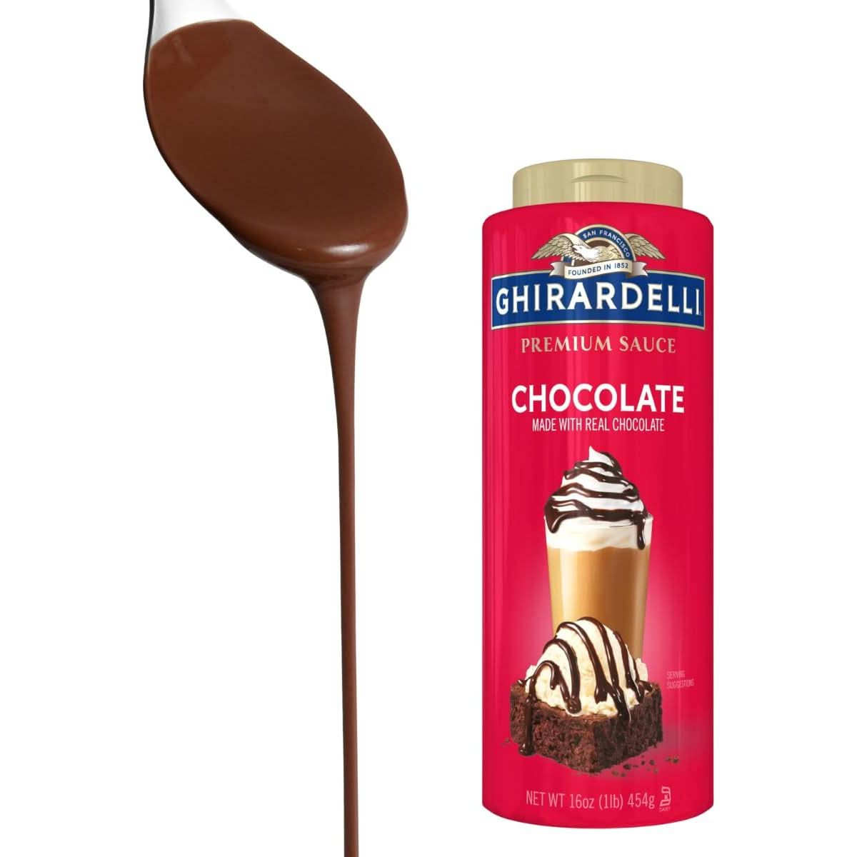 Ghirardell Chocolate Premium Sauce 16 oz  Pack of 2 with Supreme Box