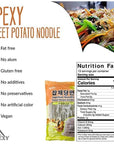 APEXY Sweet Potato Glass Noodles Straight Cut Japchae Noodles Korean Vermicelli Pasta Fatfree and Glutenfree 100 Sweet Potato Starch No Additive No Alum inside 1058oz Pack of 2