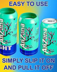 Skywin Silicone Can Sleeve  6 Pack 12oz 355ml Can Cover can Hides Can by Disguising it as a Can of Soda 2 Brown 2 Dark Blue 2 Green