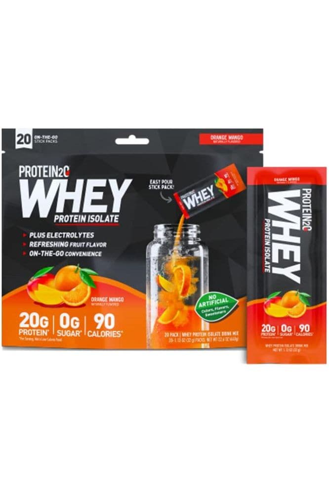 Protein2o Whey Protein Isolate, Orange Mango 20 Packs/1.13 Oz