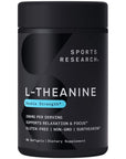 Sports Research Double Strength LTheanine Supplement  Suntheanine Softgels for Focus Relaxation  Alertness  NonDrowsy Support Made with Coconut Oil NonGMO  Gluten Free  200mg 60 Count