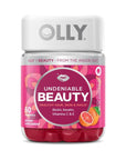 OLLY Undeniable Beauty Gummy, For Hair, Skin, Nails, Biotin, Vitamin C, Keratin, Chewable Supplement, Grapefruit, 30 Day Supply - 60 Count