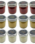 Le Must Premium Glass Condiment Assortment Mini Jars (Ketchup, Dijon Mustard, Mayonnaise), 4 Bottles Each (Pack of 12) Miniatures