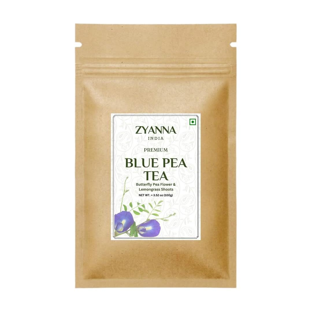 Zyanna Blue Pea Tea  Butterfly Pea Flower Tea with Lemongrass 353oz100g50 Cups Caffeine Free Drinks Food Coloring Iced Teas Cocktails  100 Natural  Brew Hot or Cold