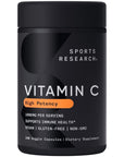 Sports Research High Potency Vitamin C Supplement - Vegan Veggie Capsules for Antioxidant Activity & Immune Support - Non-GMO Verified & Gluten Free - Ascorbic Acid Vitamin C 1000mg, 240 Count