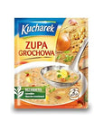 Kucharek SOUP mix of 8 SILESIAN SOUR SOUP zurek Slaski 2x46 g RED BORSCHNSTANT barszcz czerwony 2x48 g MUSHROOM SOUP zupa grzybowa 2x42 g PEA SOUP zupa grochowa 2x45 g