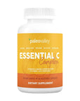 Paleovalley Essential C Complex - Vitamin C Supplement for Immune Support - 1 Pack, 450mg - Organic Superfoods Unripe Acerola Cherry, Camu Camu, Amla Berry - No Synthetic Ascorbic Acid - USA Made