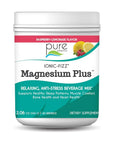 Pure Essence Labs Ionic Fizz Magnesium Plus, Anti-Stress Supplement Drink Powder, Gluten Free and Non-GMO Magnesium Powder, Raspberry Lemonade Flavor, 12.06 oz