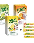 True Lemon Lime Orange  32ct each plus FREE sample packs of True Lemon Original Lemonade Mango Orange Peach Lemonade Black Cherry Limeade and Raspberry Lemonade