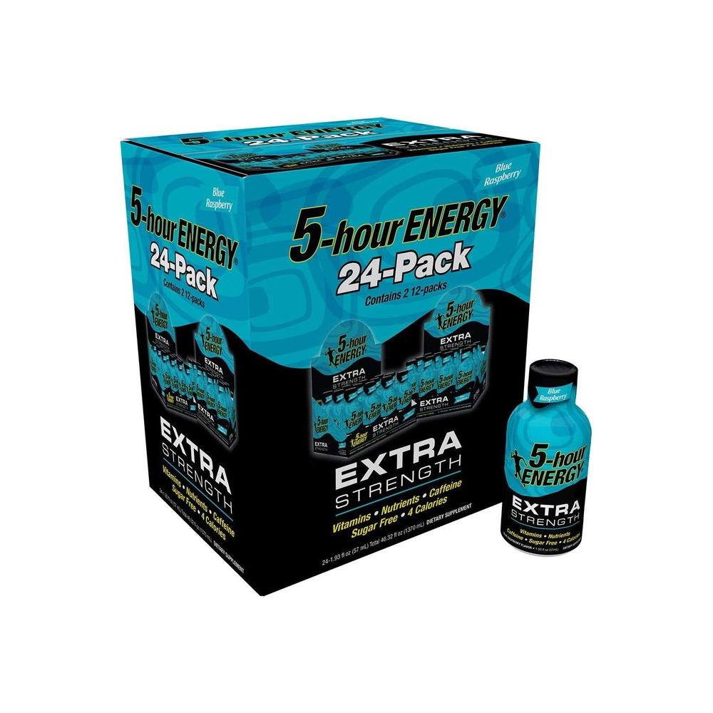 5Hour Energy Shot Extra Strength Blue Raspberry 193 oz ea 24 pk A1 - Whlsome - Energy Drinks